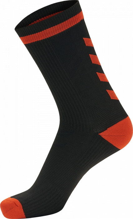 Hummel - Elite Indoor Sock Short - Noir & true red