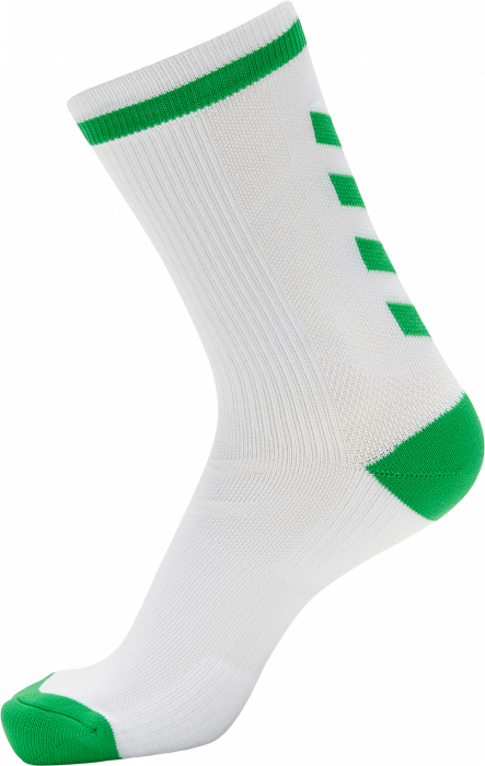 Hummel - Elite Indoor Sock Short - Blanc & jasmine green