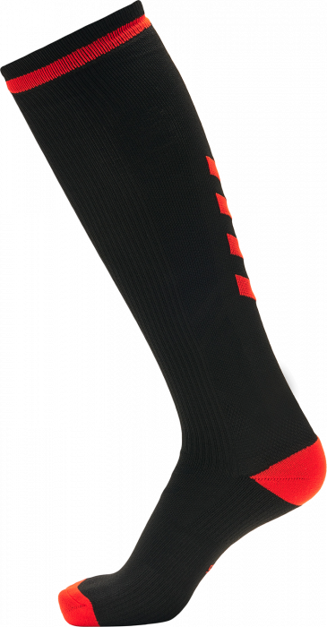 Hummel - Elite Indoor Sock Long - Czarny & pink glo