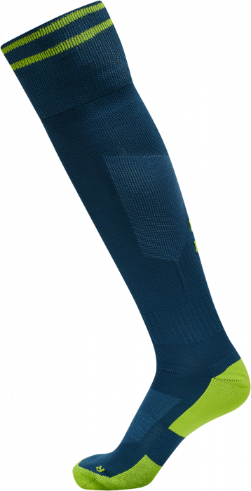 Hummel - Element Football Sock - Dark Denim  & lime