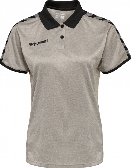 Hummel - Authentic Woman Functional Polo - Grey Melange & noir