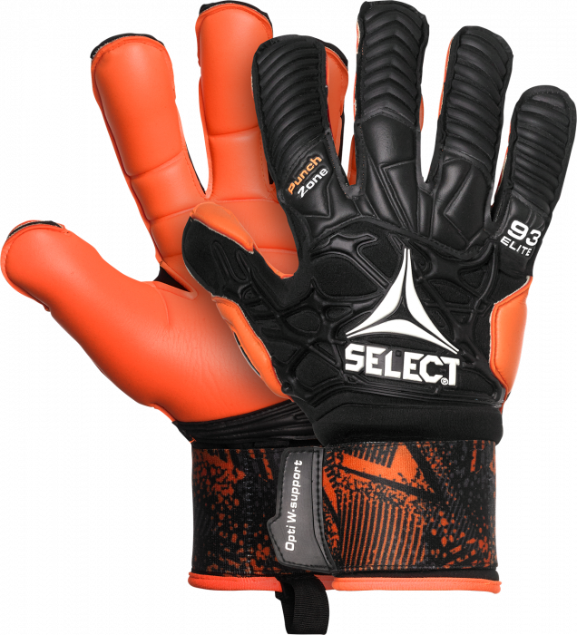 Select - 93 Elite Goalkeeper Gloves - Svart & orange