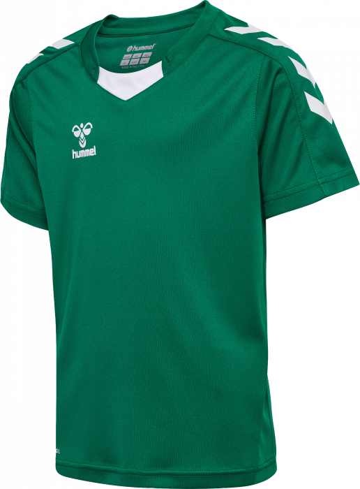 Hummel - Core Xk Poly Jersey Jr - Evergreen & bianco