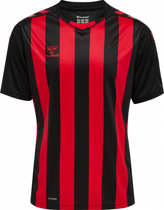 Hummel - Core Xk Striped Jersey Jr - Noir & true red