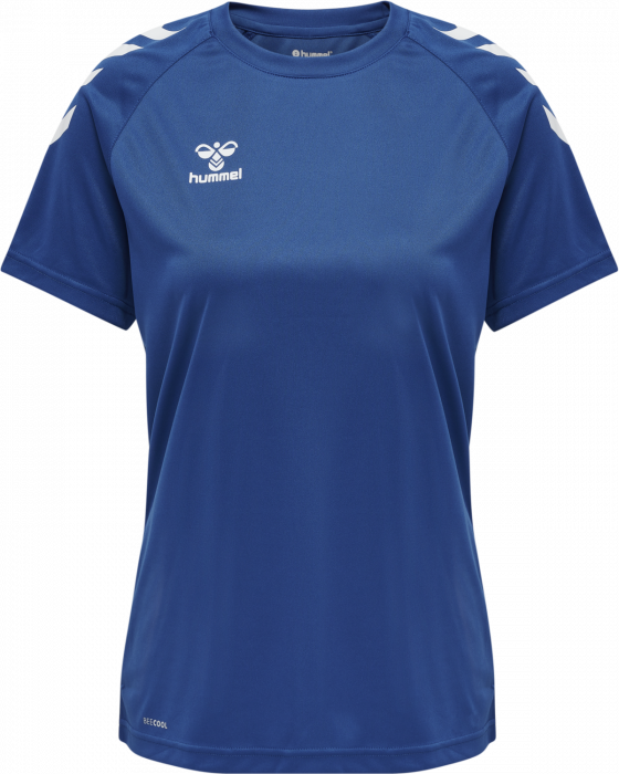 Hummel - Core Xk Poly T-Shirt Women - True Blue & biały