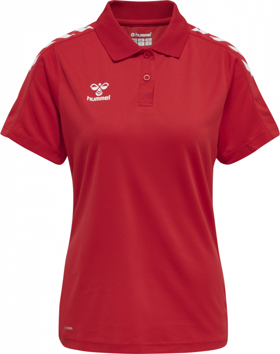 Hummel - Core Xk Polo Women - True Red & white